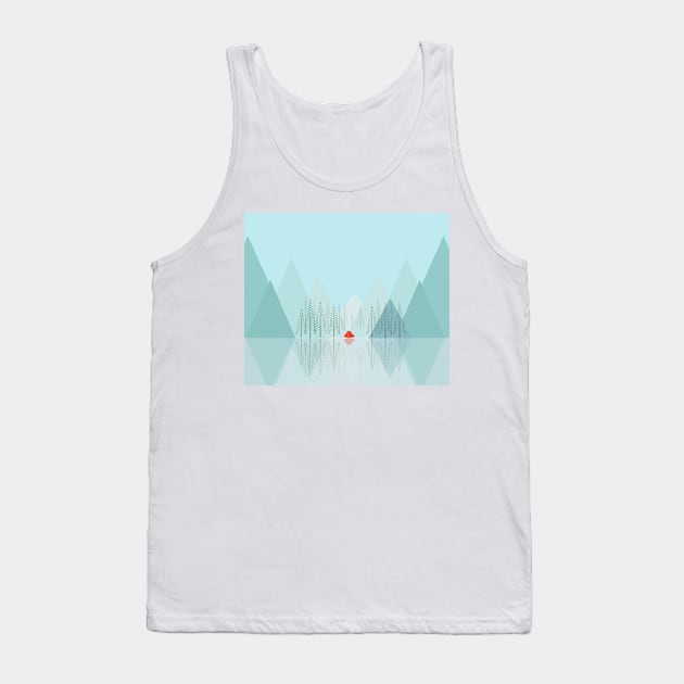 Red tent in the forest Tank Top by TheLouisa